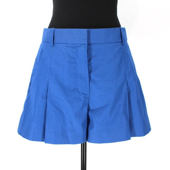 Louis Vuitton Royal Blue High Rise Pleated A-Line Skort 38 Cotton Shorts S NEW - Picture 1 of 8